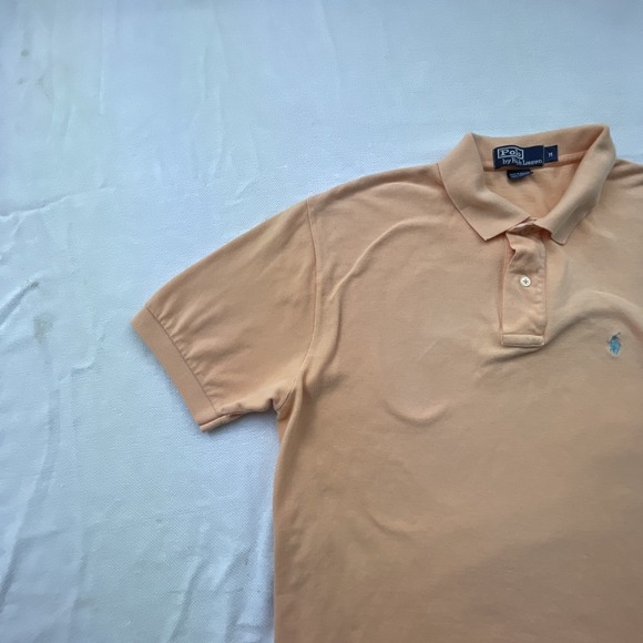 Polo Ralph Lauren Other - Polo Ralph Lauren Men's Peach‎ Polo Shirt SIZE M Classic Fit BLUE Pony Logo VTG